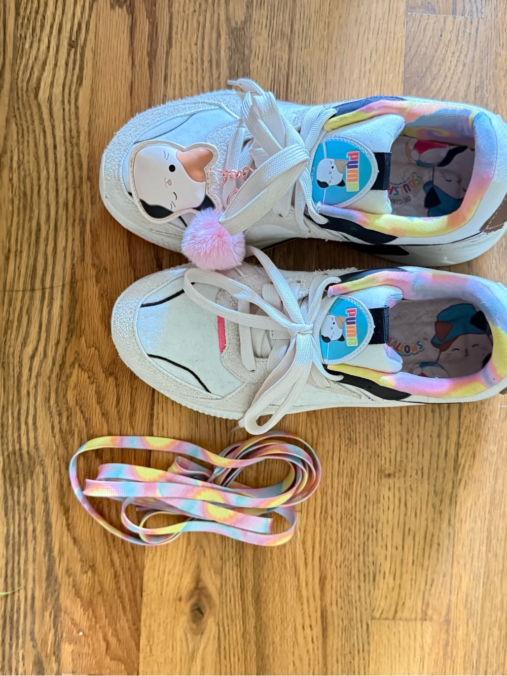 PUMA x Squishmallows Sneakers Women’s 10 White Pastel Charms Extra Laces